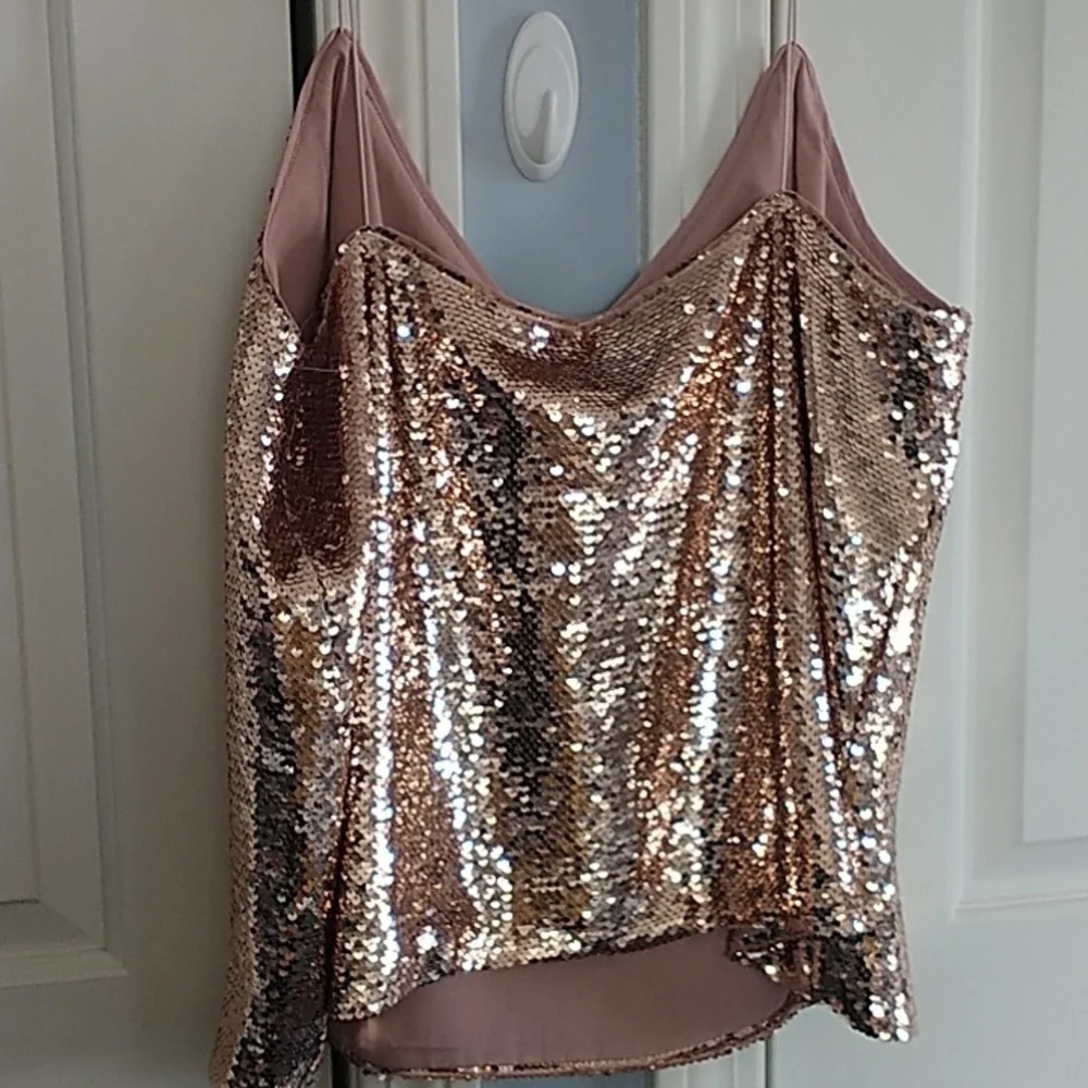 ASOS Rose Gold Sequin Cami  Top 14 - Picture 5 of 11